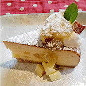 季節のスイーツ・りんごカモミールチーズケーキ