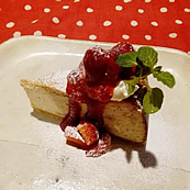 季節のスイーツ・苺のチーズケーキ